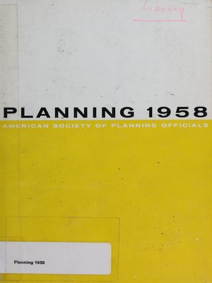 cover image of Planning 1958: Selected Papers from the National Planning Conference